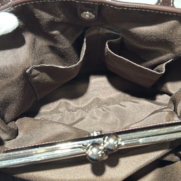 NWOT COACH F17424 Signature Bag, Vintage Tan/Brown Canvas Metallic Trim - Picture 11 of 16